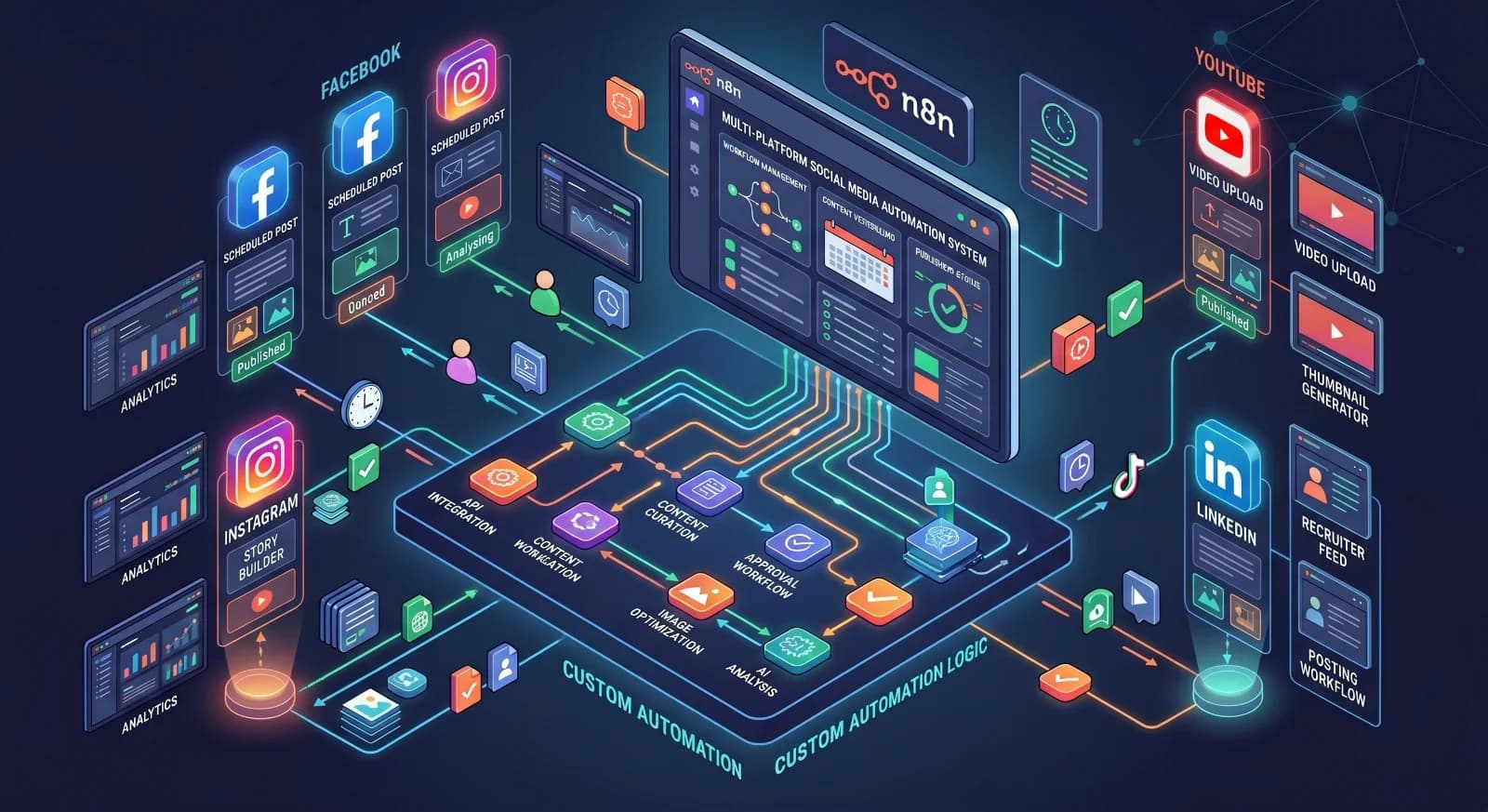 Multi-Platform Social Media Content Automation System